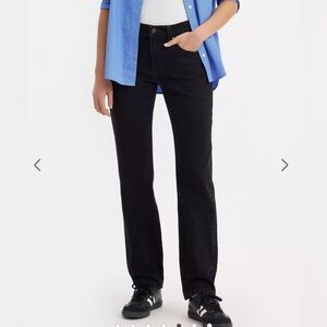 Levis Middy straight leg black jeans Size 26 Color Shes In the Zone Black denim